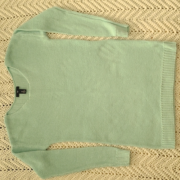 GAP Tops - Gap mint aqua green knit sweater dress shirt long sleeve medium